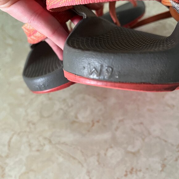 Chaco Sz 9 Wmns ZX/2 Cloud Dual Adjustable Straps Cushioned Sandal Orange/Pink - Picture 12 of 12
